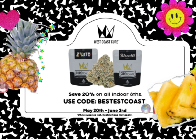 20% off West Coast Cure Indoor 8ths