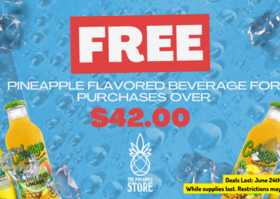 Free Pineapple Flavored Beverage with Purchases over $42.00